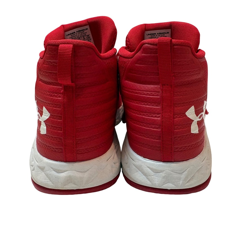 Under Armour UA Jet Mid Basketball Shoes Sneakers Mens‎ 10 Red White 3020623-600 - Picture 3 of 8